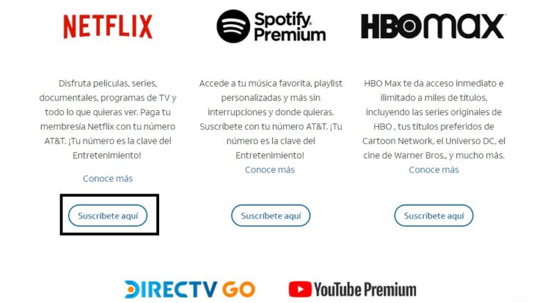 Suscripción Netflix con AT&T: Precios y características