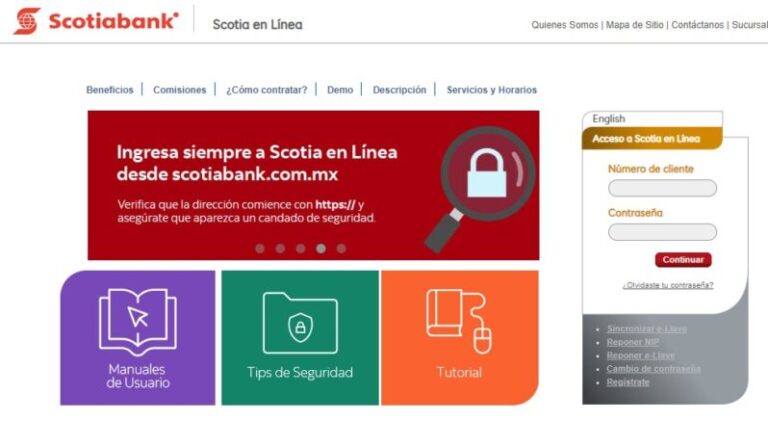 Banco Scotiabank en línea qué es funciones y cómo registrarse Remender México