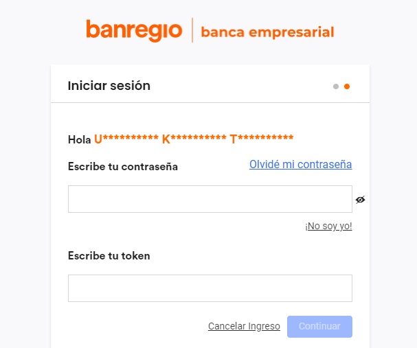 Banca por internet Banregio para consultar saldo